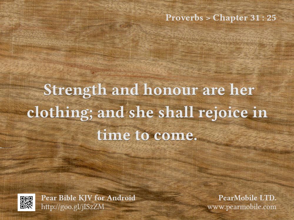 Proverbs, Chapter 31:25